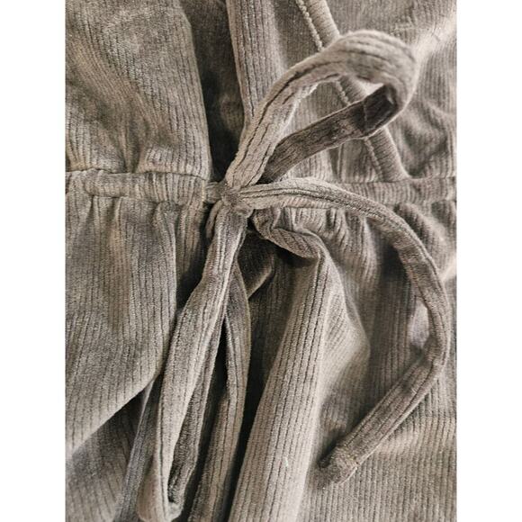 Madewell Womens Faux Wrap Velvet Blouse Top V Neck Tie Brown Small - Picture 6 of 7